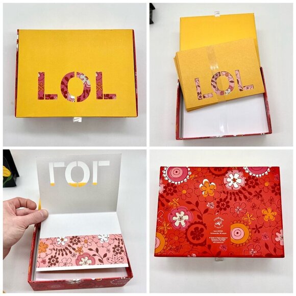 Handmade India Greeting Cards Set with Box and Painted Wood Holder - Picture 6 of 7